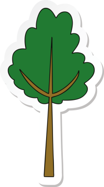 Bir insan tarafından çizilmiş garip bir el karikatür ağacının çıkartması.