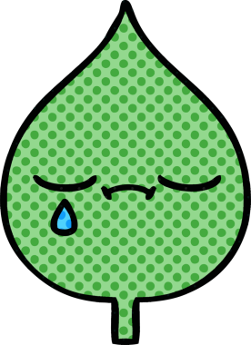 bir insan tarafından çizilmiş dışavurumsal yaprağın çizgi roman tarzı