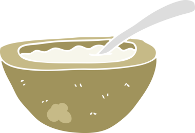 Bir insan tarafından çizilmiş lapanın düz renk çizimi