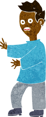 Bir insan tarafından çizilmiş bir karikatür.