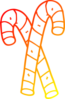 Bir insan tarafından çizilen çizgi film şeker kamışlarının sıcak çizgi çizimi