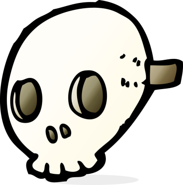 Bir insan tarafından çizilmiş kafatası maskesi.