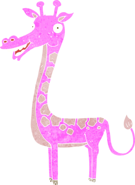 Bir insan tarafından çizilmiş bir zürafa.