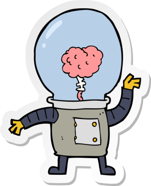 Bir insan tarafından çizilmiş robot robotun çıkartması.