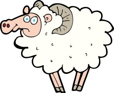 Bir insan tarafından çizilmiş çizgi film koçu