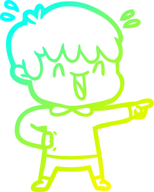 Bir insan tarafından çizilmiş gülen bir çizgi film karakteri çizimi.