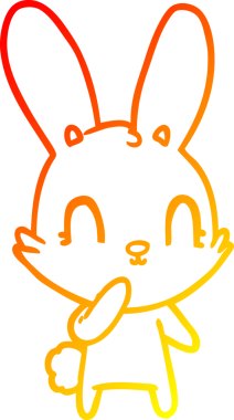 Bir insan tarafından çizilmiş sevimli bir tavşan çizimi.