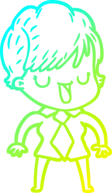 Bir insan tarafından çizilmiş bir karikatür kadın çizimi.