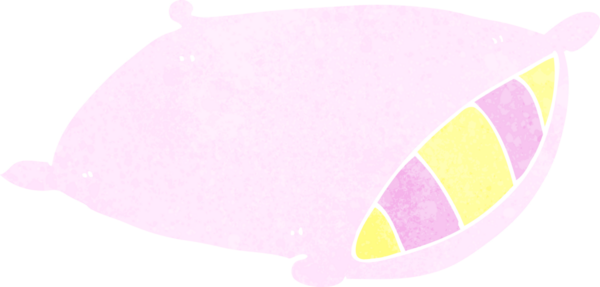 Bir insan tarafından çizilmiş karton yastık.