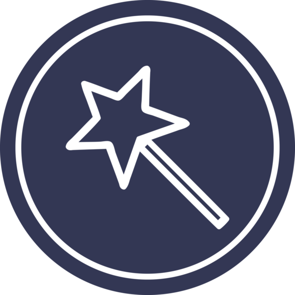 sihirli dairesel simge bir insan tarafından çizilmiş