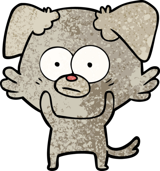 Bir insan tarafından çizilmiş sinirli köpek çizgi filmi.