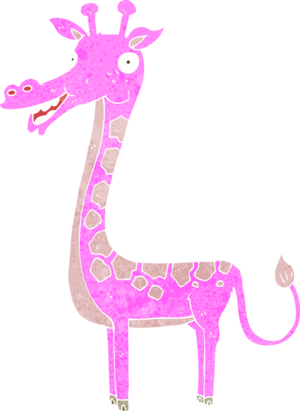 Bir insan tarafından çizilmiş bir zürafa.