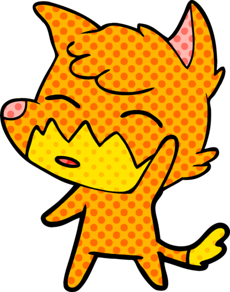 bir insan tarafından çizilmiş tilki çizgi filmi