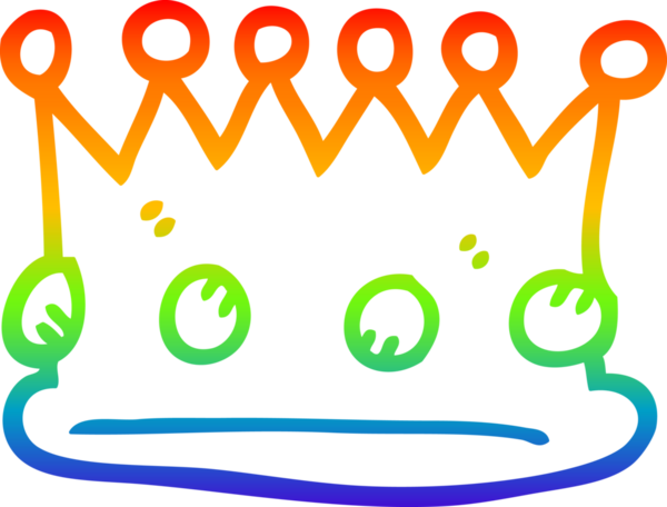 Bir insan tarafından çizilmiş kraliyet tacının çizimi.