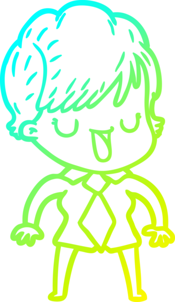 Bir insan tarafından çizilmiş bir karikatür kadın çizimi.