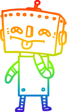 gökkuşağı gradyan çizgisi bir insan tarafından çizilmiş robot çizgi