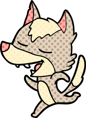 Çizgi film koşu kurdu bir insan tarafından çizilmiş.