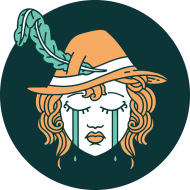 Bir insan tarafından çizilmiş ağlayan insan ozan ikonu