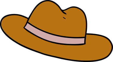 Bir insan tarafından çizilmiş bir şapka karalaması.