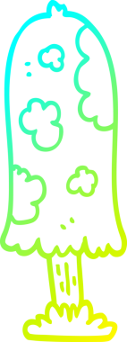 Bir insan tarafından çizilmiş bir mantarın soğuk gradyan çizimi