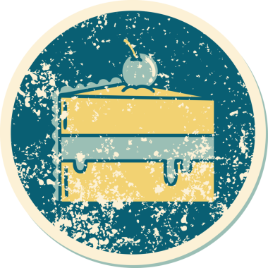 Bir insanın çizdiği çikolatalı pastanın sembolik dövmesi.