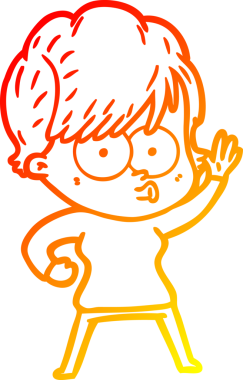 Bir insan tarafından çizilmiş bir karikatür kadın çizimi