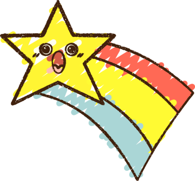 Bir insan tarafından çizilen Kayan Yıldız Tebeşiri