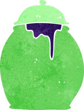 Bir insan tarafından çizilmiş cadılar bayramı içkisi.