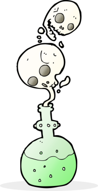 Bir insan tarafından çizilmiş karikatür iksiri