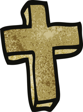 Bir insan tarafından çizilmiş ahşap haç karalaması