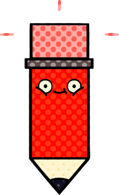 bir insan tarafından çizilmiş bir kalemin karikatürü.