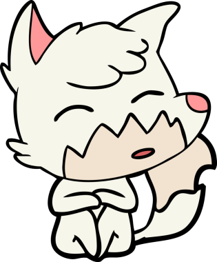 bir insan tarafından çizilmiş tilki çizgi filmi