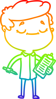 Gökkuşağının gradyan çizimi bir insan tarafından çizilmiş barışçıl bir adamın çizimi.