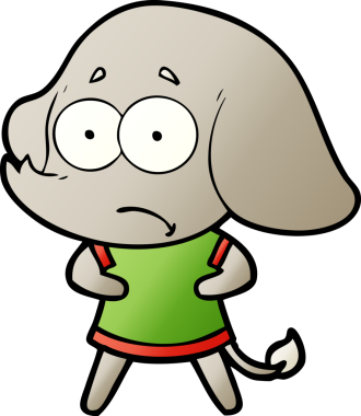 bir insan tarafından çizilmiş belirsiz bir fil.