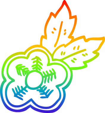 gökkuşağı gradyan çizgi çizimi bir insan tarafından çizilmiş gül dövmesi sembolü