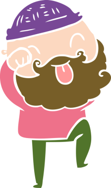 Bir insan tarafından çizilmiş sakallı bir adam.