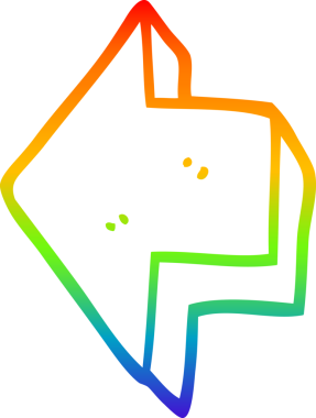 gökkuşağı gradyan çizgi çizimi Bir insan tarafından çizilmiş ok