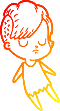 Bir insan tarafından çizilmiş bir karikatür kadın çizimi