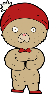 Bir insan tarafından çizilmiş oyuncak ayı.