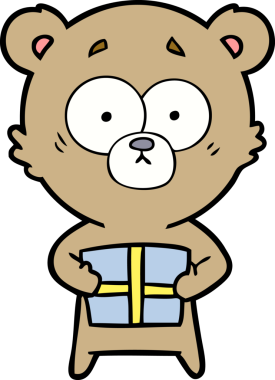 Bir insan tarafından çizilmiş ayı karikatürü çizicisi