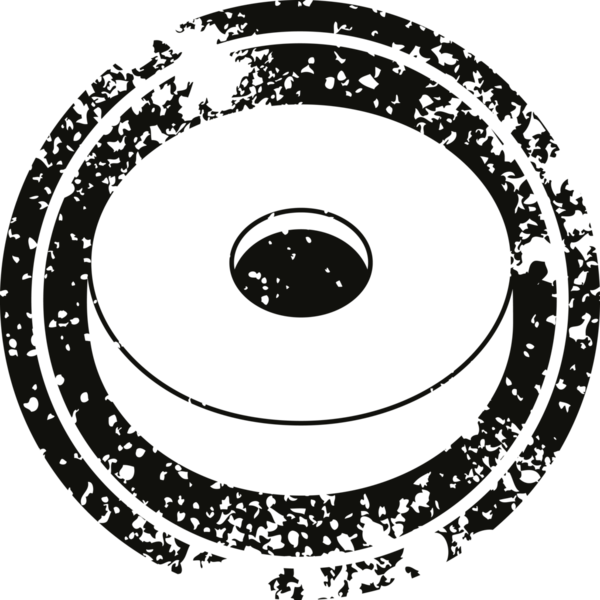 Donut grafik vektörü bir insan tarafından çizilmiş dairesel sıkıntılı sembol