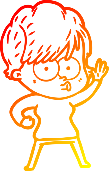 Bir insan tarafından çizilmiş bir karikatür kadın çizimi