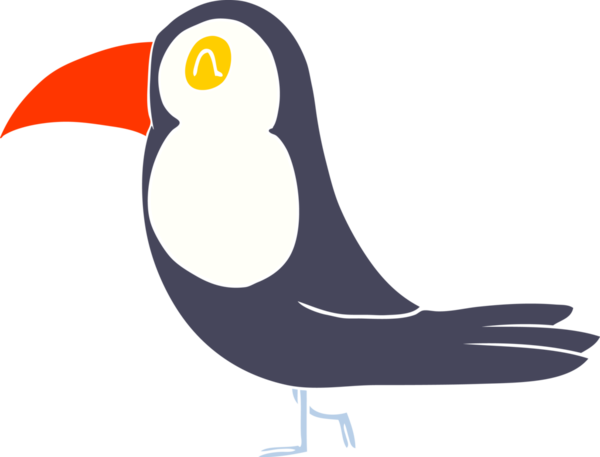 Bir insan tarafından çizilmiş düz renk karikatür.