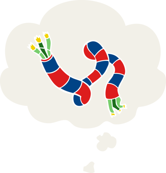 insan tarafından çizilmiş düşünce baloncuklu karikatür teknolojisi kablosu