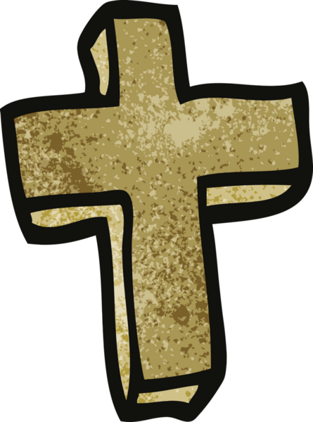 Bir insan tarafından çizilmiş ahşap haç karalaması