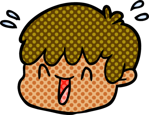 Bir insan tarafından çizilmiş erkek yüzü.