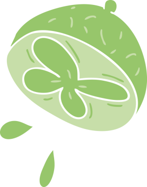 Bir insan tarafından çizilmiş garip bir çizgi film kireci.