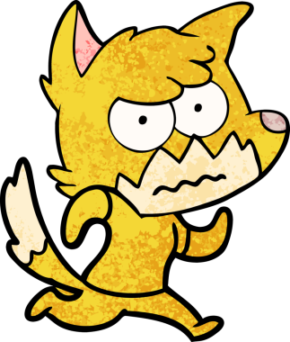 Bir insan tarafından çizilmiş bir tilki.