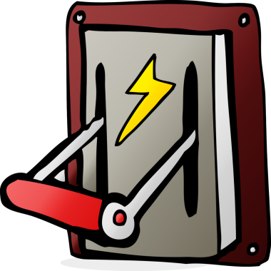 bir insan tarafından çizilmiş karikatür endüstriyel makine kolu