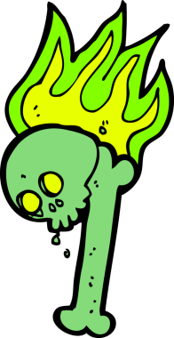 Bir insan tarafından çizilmiş bir cadılar bayramı kemik numarası.